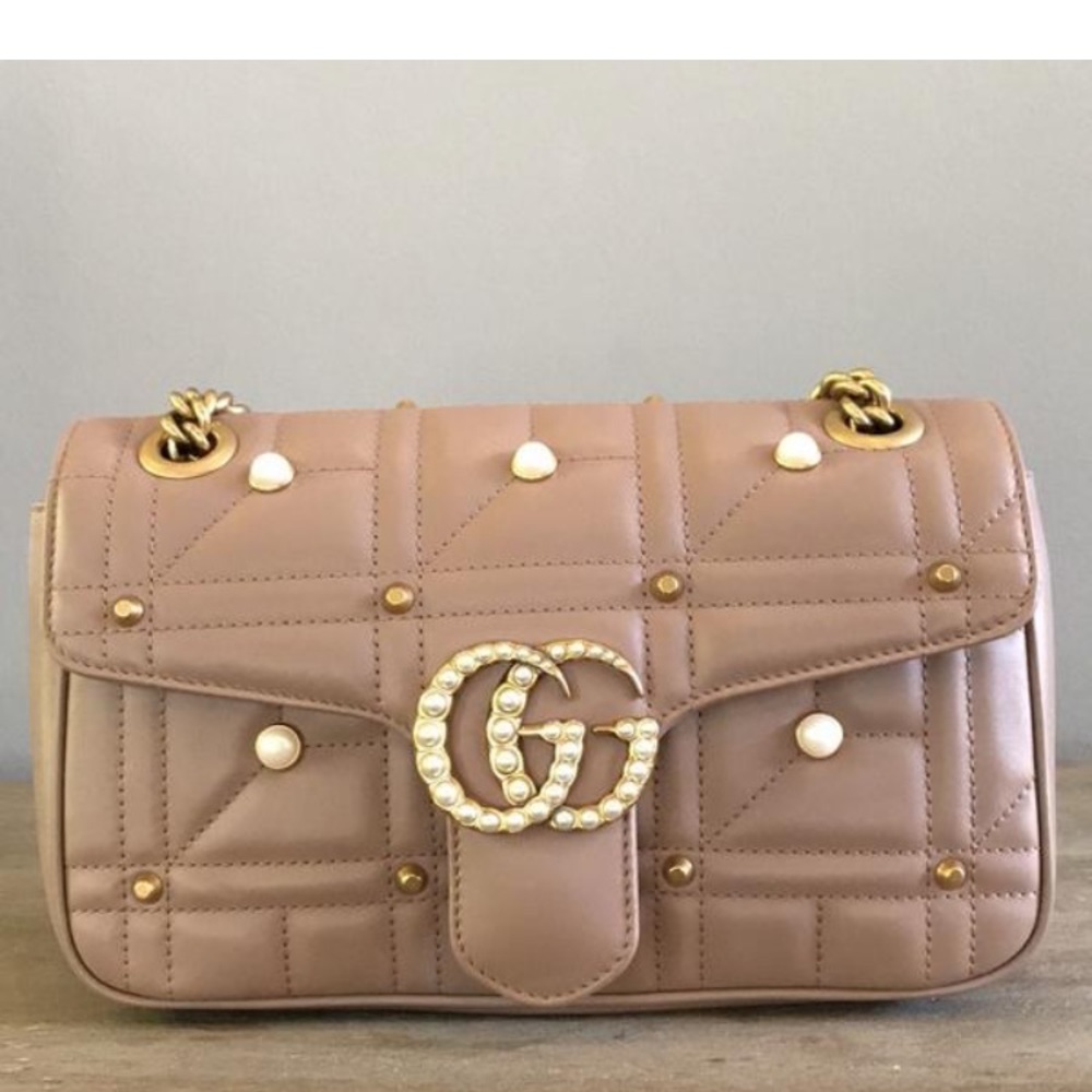 AUTH GUCCI MARMONT PEARL EUC